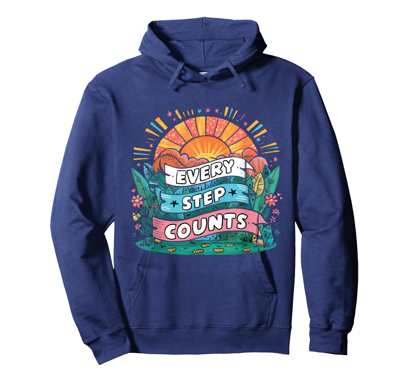 Walking Motivation Every Step Counts Quote T-Shirt