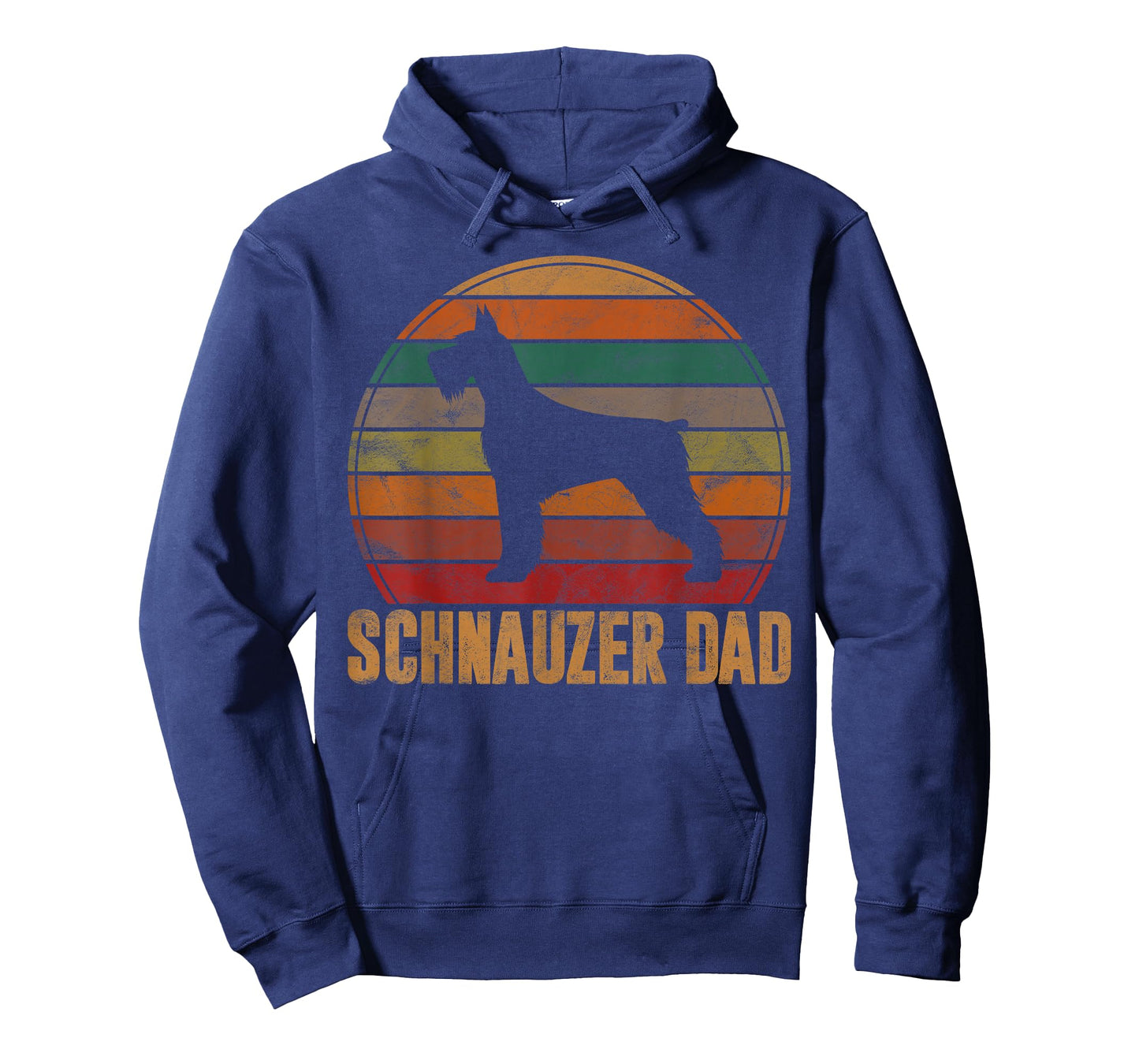 Retro Schnauzer Dad Gift Standard Giant Dog Owner Pet Father T-Shirt