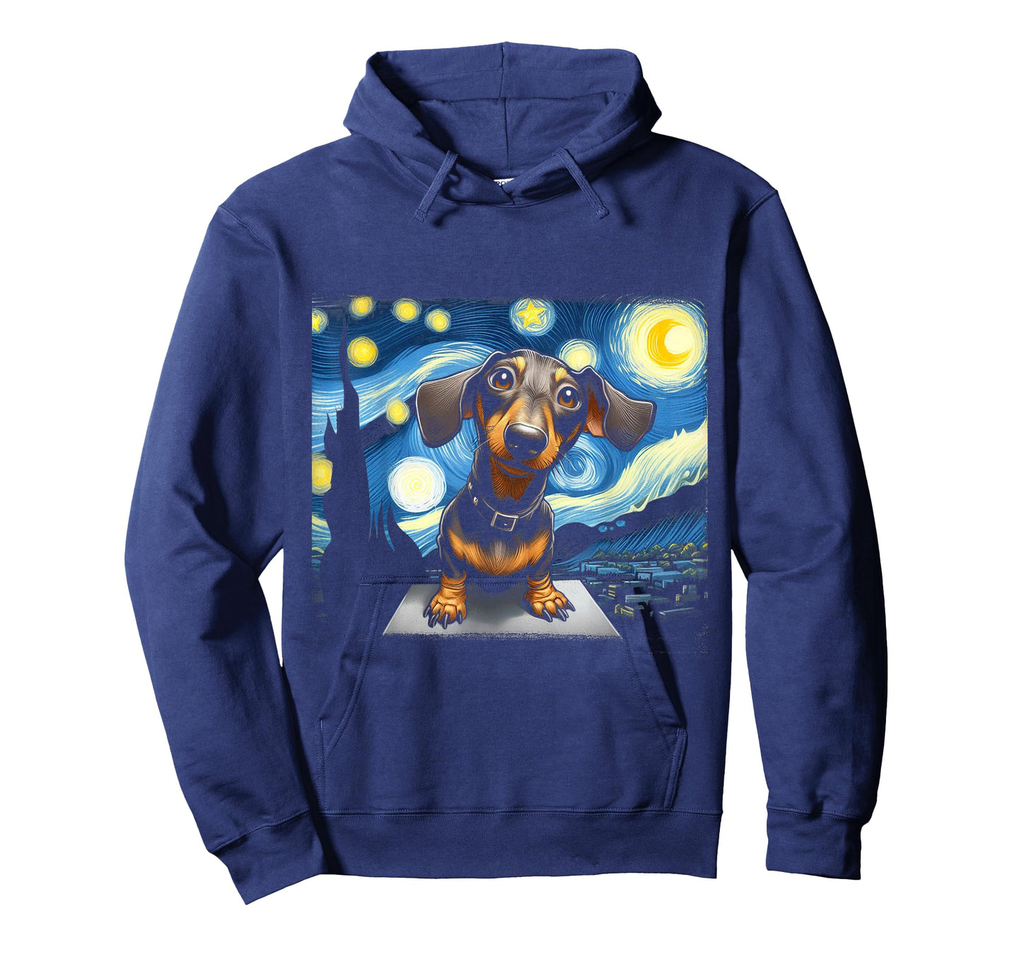 Funny Dachshunds Sausage Dogs in a Starry Night T-Shirt