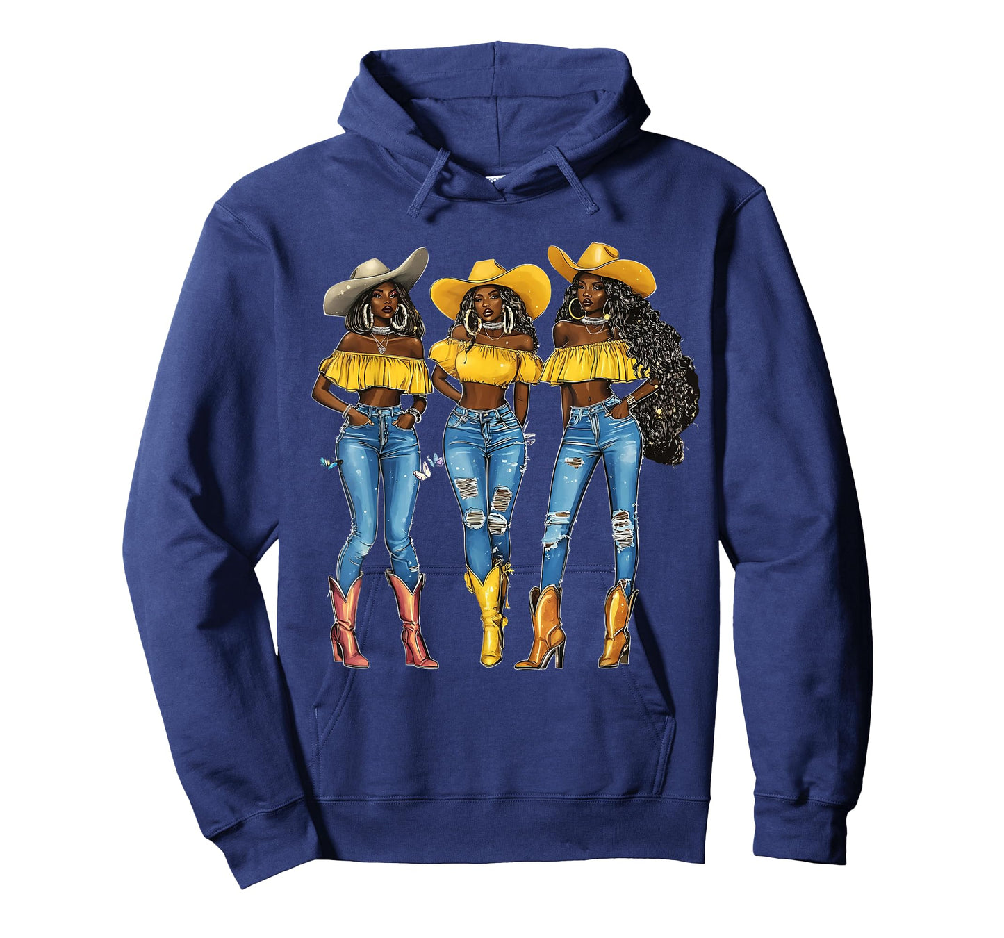 Black African American Cowgirl Western Country Texas Rodeo T-Shirt