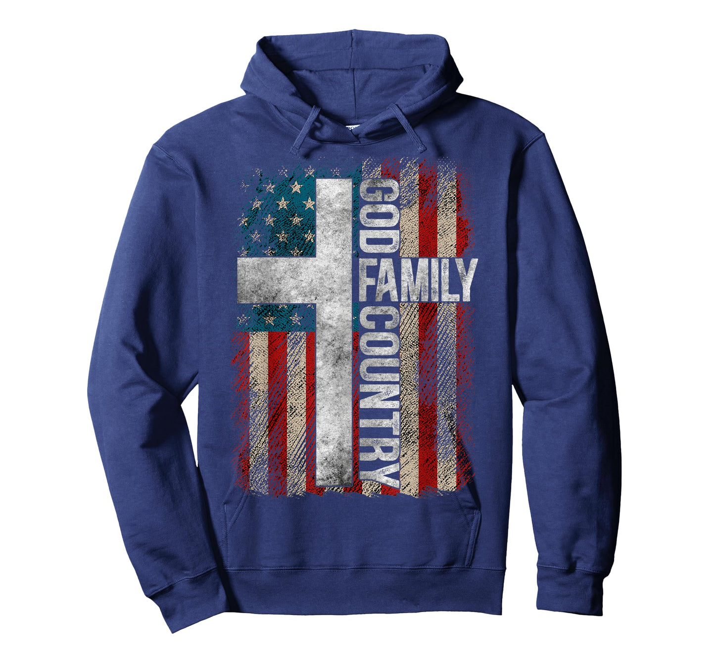 God Family Country - Patriotic Christian Cross USA Women Men T-Shirt