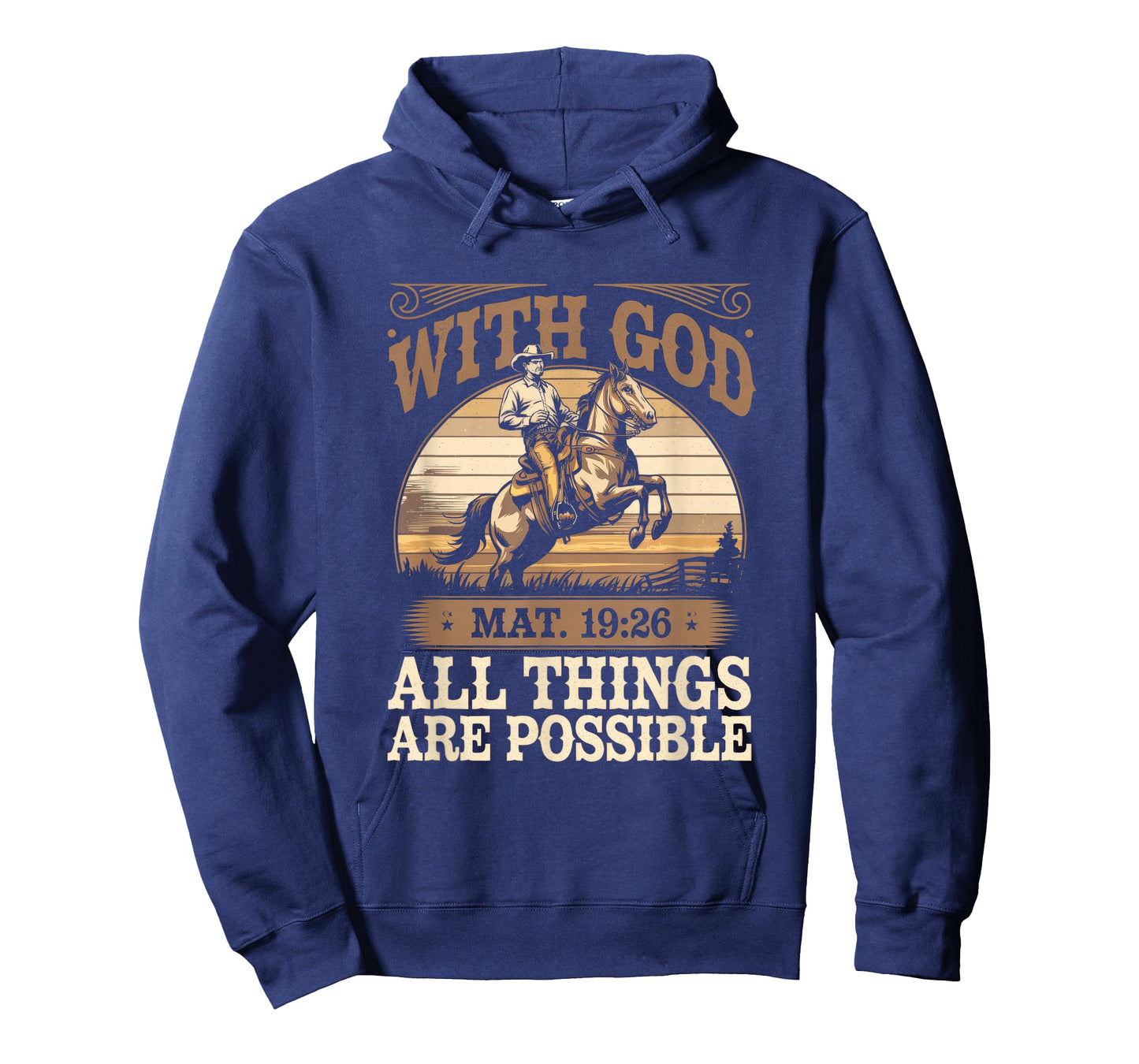 With God - Christian Religious Cowboy T-Shirt