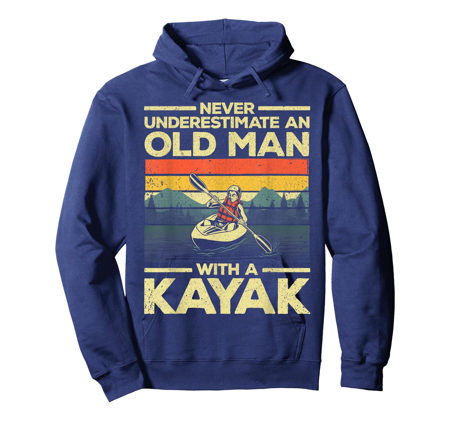 Funny Kayaking Design For Men Grandpa Kayaker Kayak Lovers T-Shirt