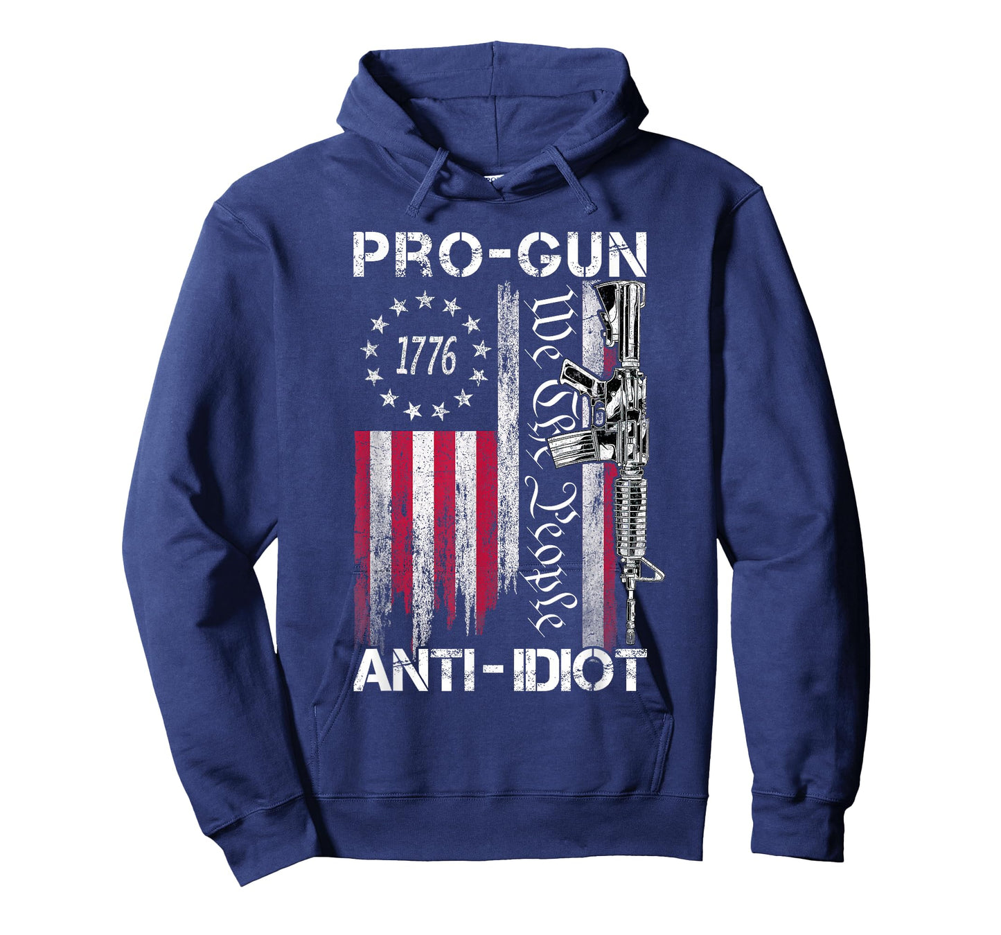 Pro Gun Anti Idiot shirt Vintage USA Flag 2nd Amendment T-Shirt