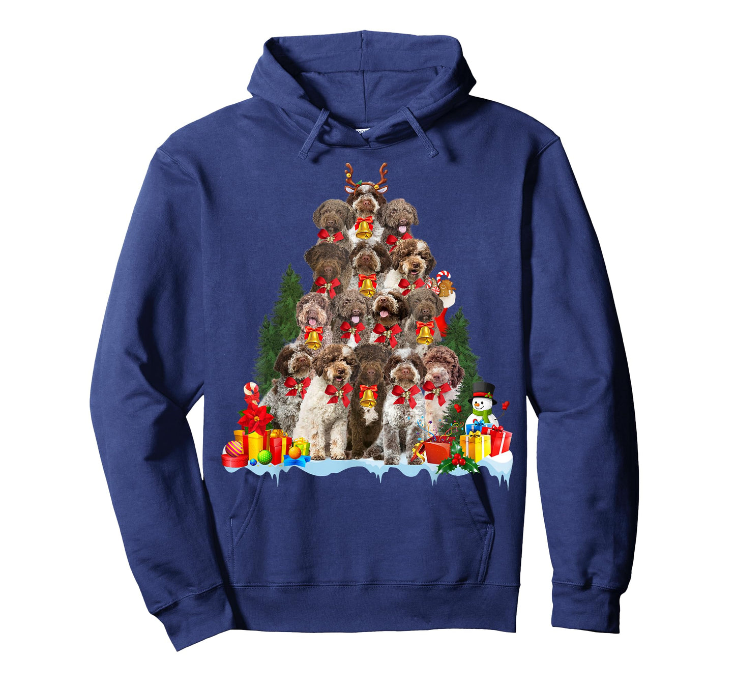Christmas Pajama Lagotto Romagnolo Xmas Tree Gifts Dog Lover T-Shirt for Men Women Kids