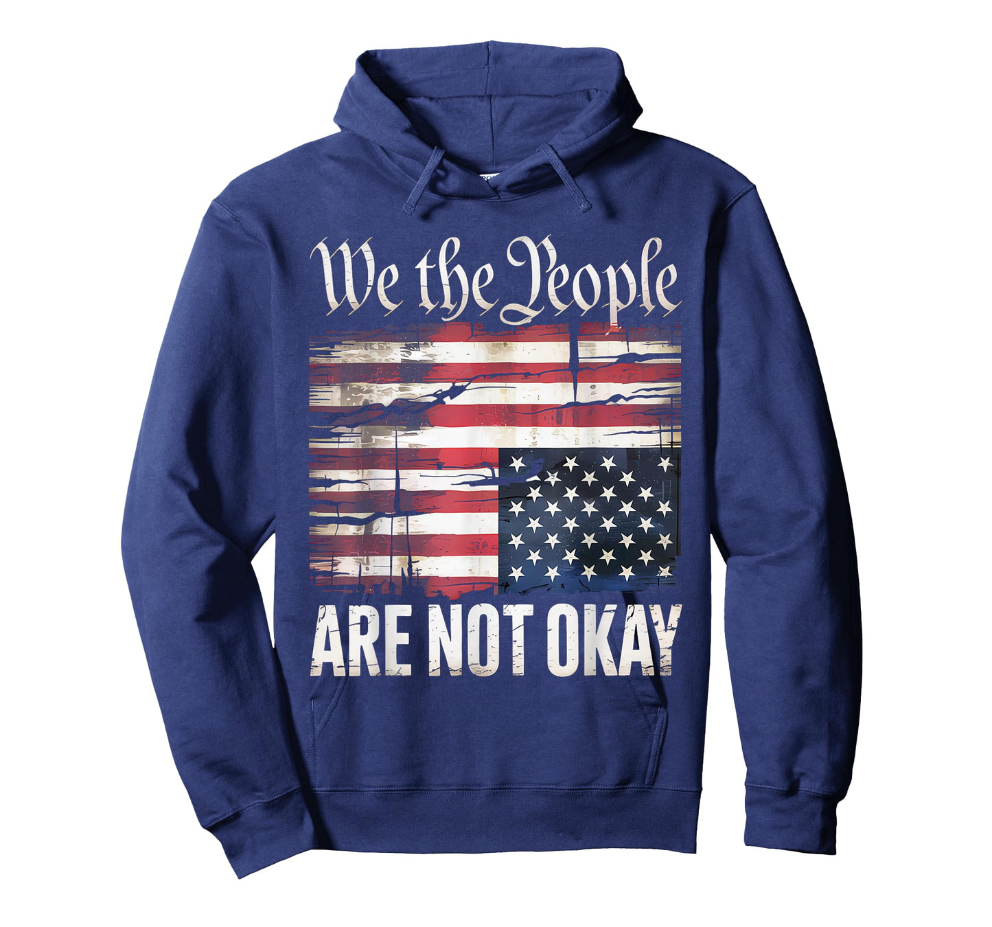 We The People Are Not Okay Flipped American Flag Patriotic T-Shirt