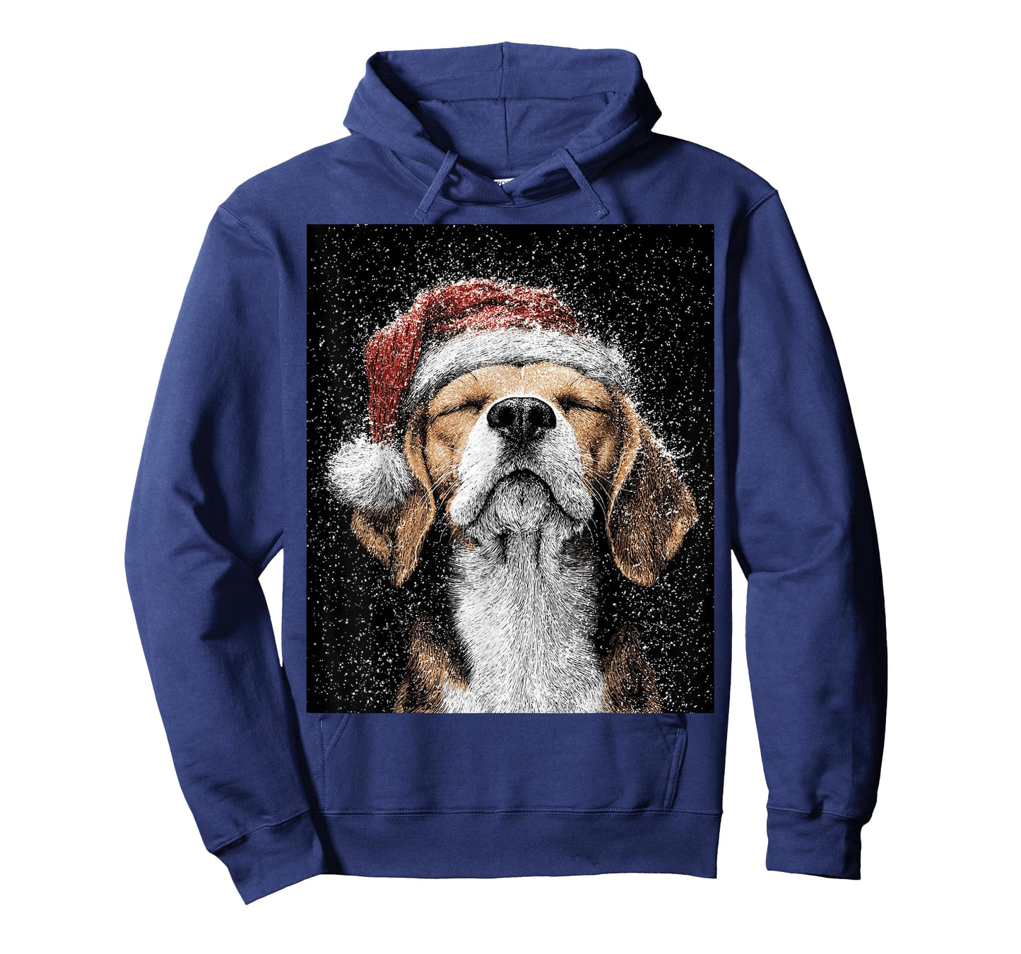 Christmas Beagle On T-Shirt