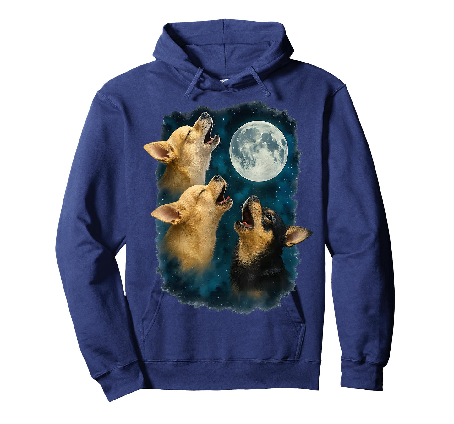 Three Chihuahuas Howling At The Moon 3 Chihuahua Moon T-Shirt