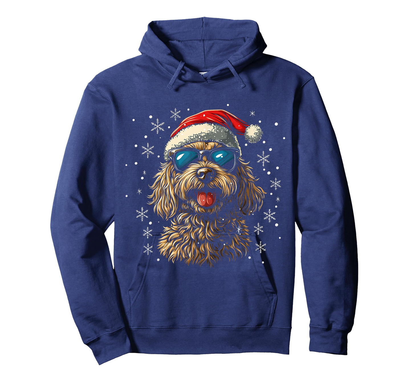 Goldendoodle Labradoodle Dog Santa Hat Funny Christmas T-Shirt