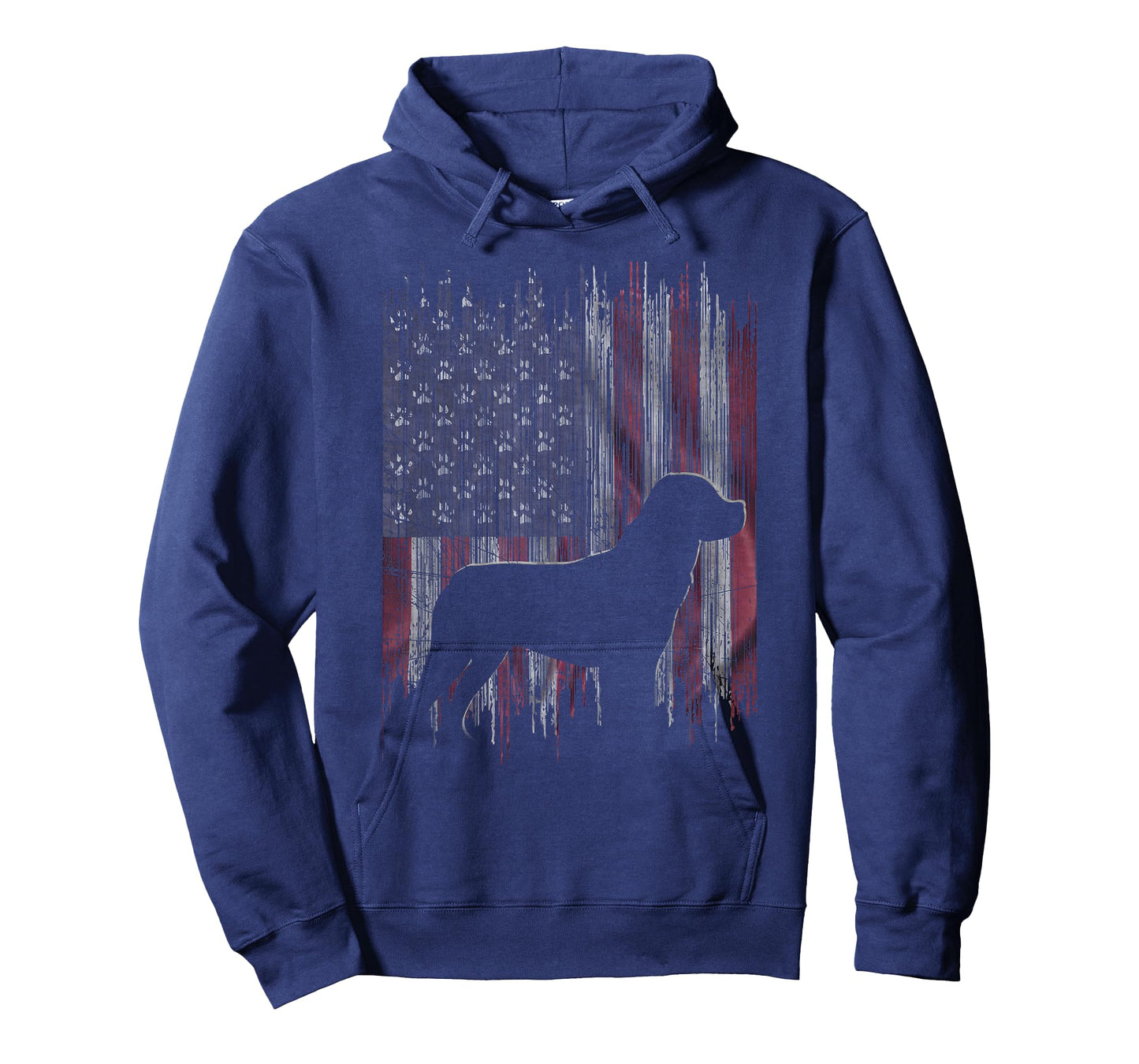 Vintage USA American Flag Love Rottweiler Dog Silhouette T-Shirt