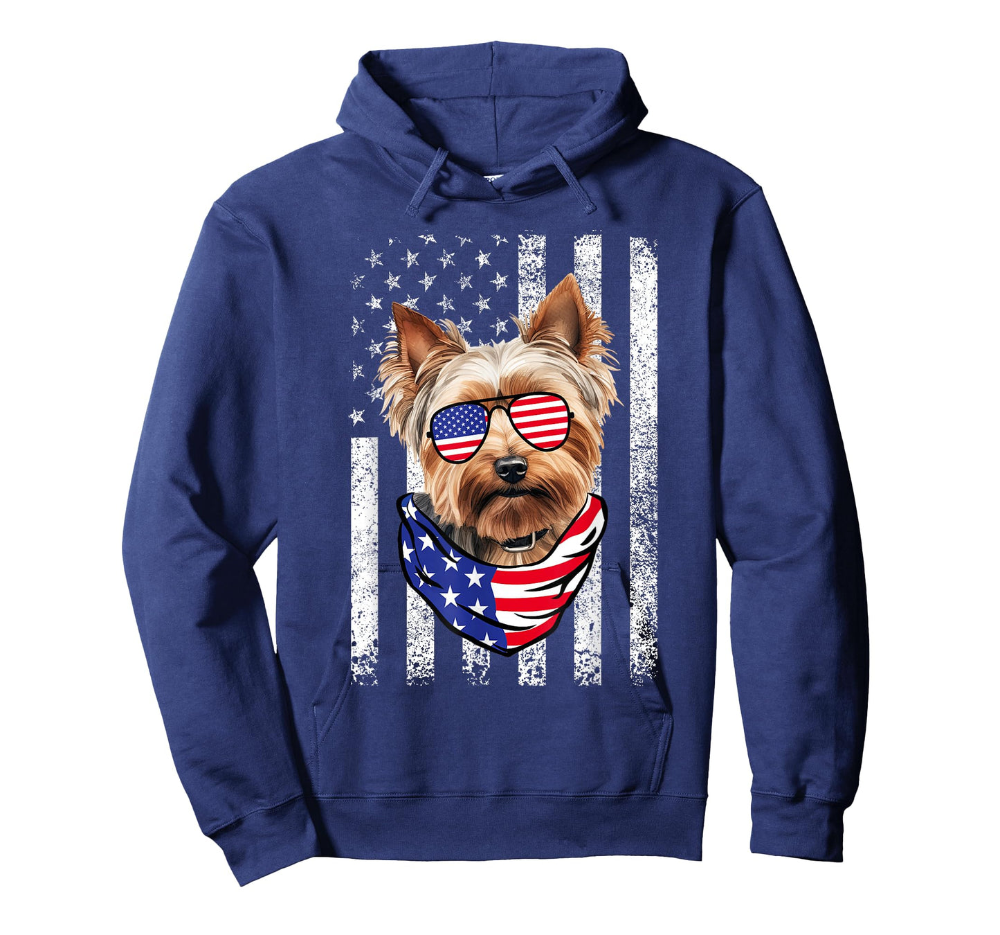 Yorkie American Flag USA Patriotic 4th of July T-Shirt