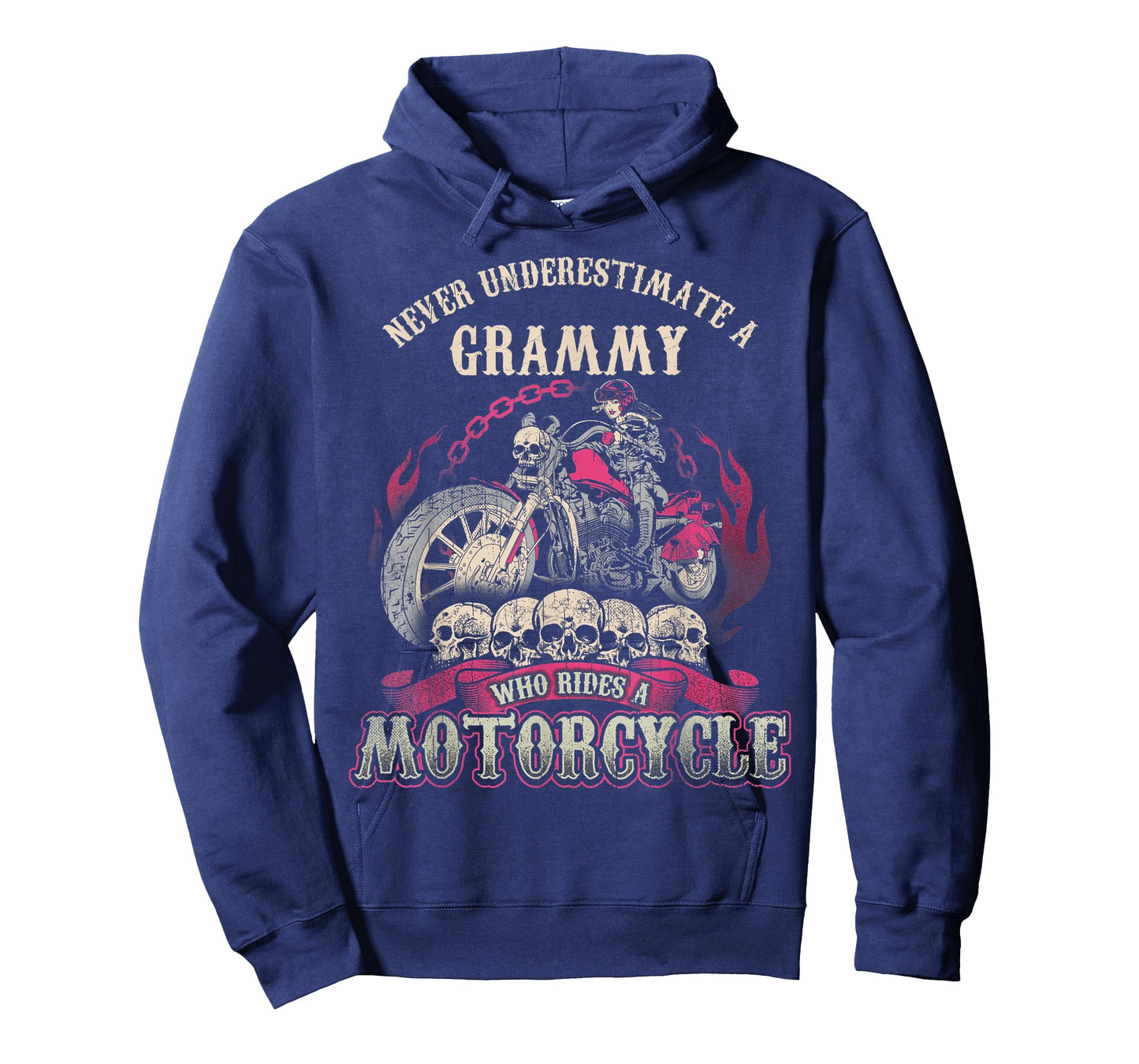 Grammy Biker Chick Gift Never Underestimate Motorcycle T-Shirt