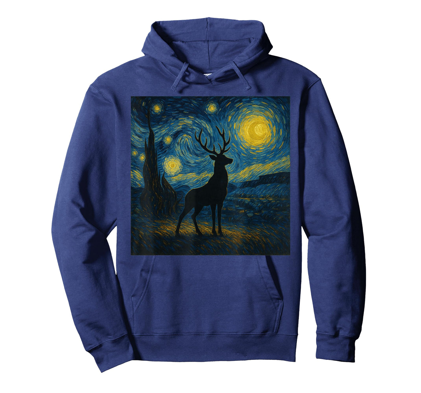Starry Night Van Gogh Deer Funny Graphic T-Shirt