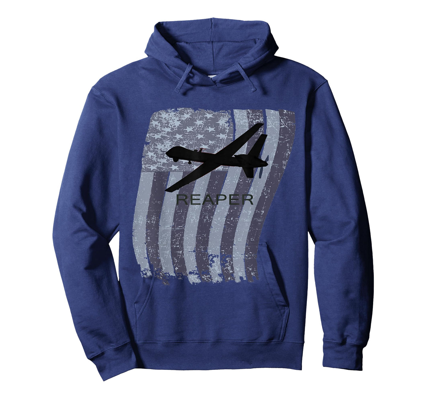 MQ-9 Reaper Drone Plane Distressed T-shirt US Flag T-Shirt