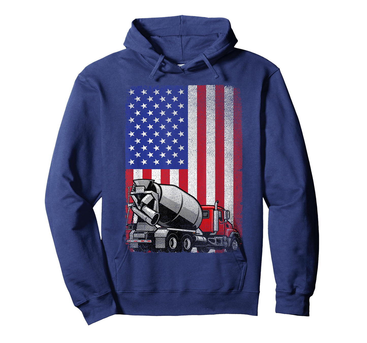 Patriotic Cement Truck Driver Concrete Mixer American Flag T-Shirt