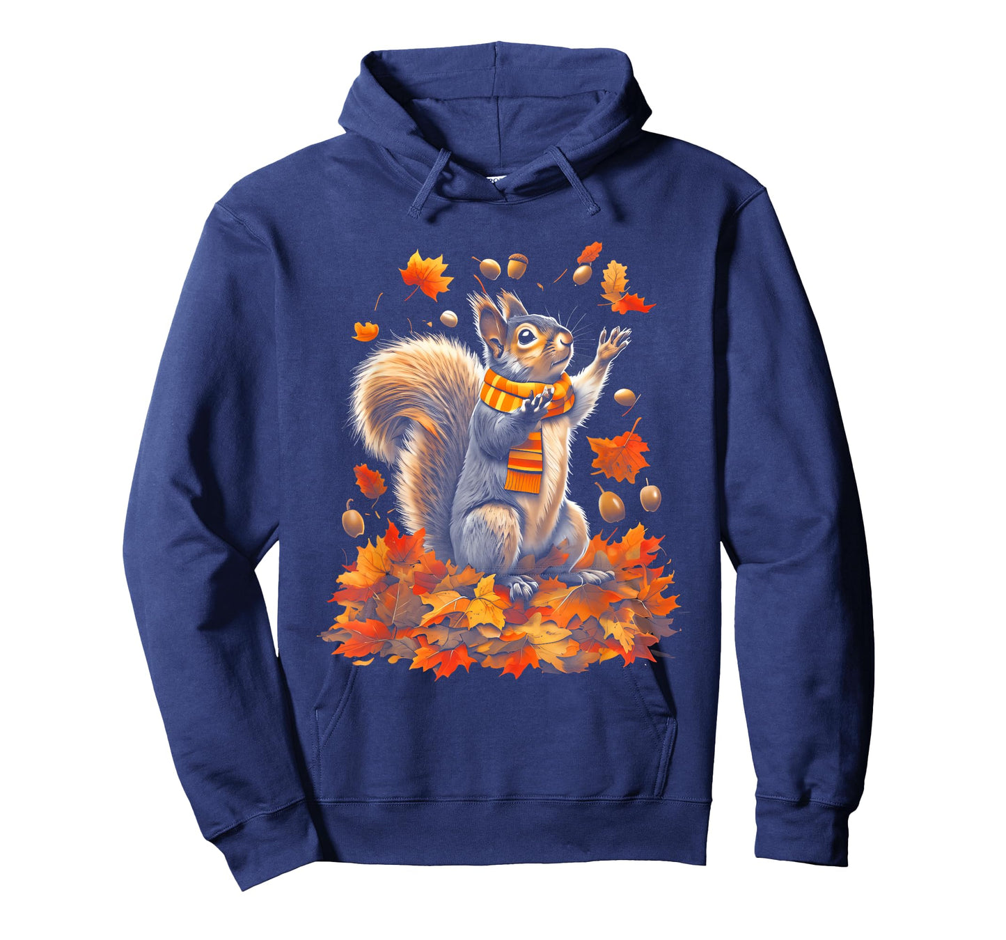 Cute Squirrel With Fall Leaves Autumn Animal Thanksgiving T-Shirt