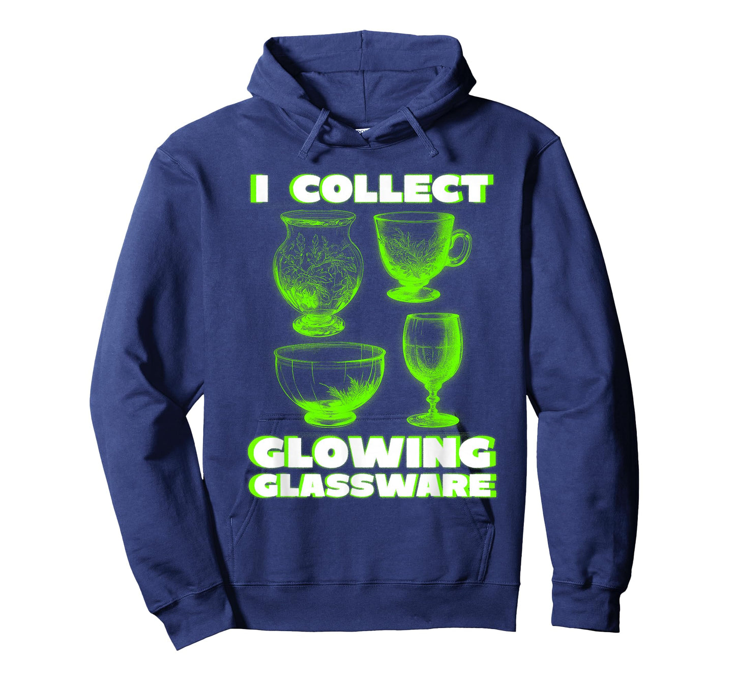 Green Glow I Collect Glowing Glassware Cool Uranium Glass T-Shirt