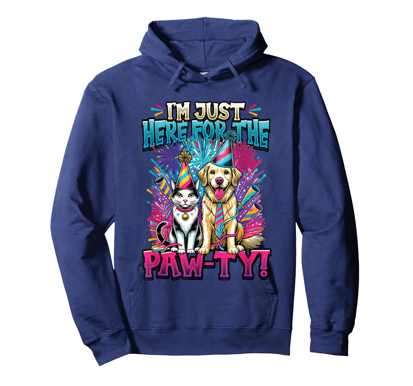 I'm Just Here For The Paw-ty - Animal Lover Birthday T-Shirt