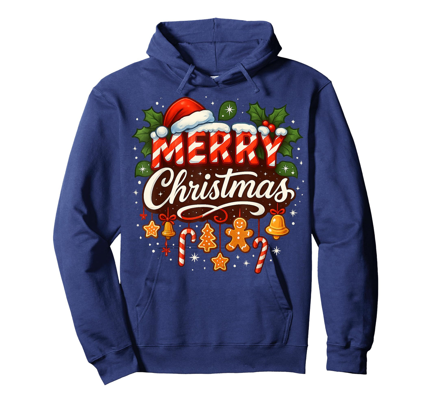 Merry Christmas Lights Red Santa Hat Family Xmas Pajamas T-Shirt