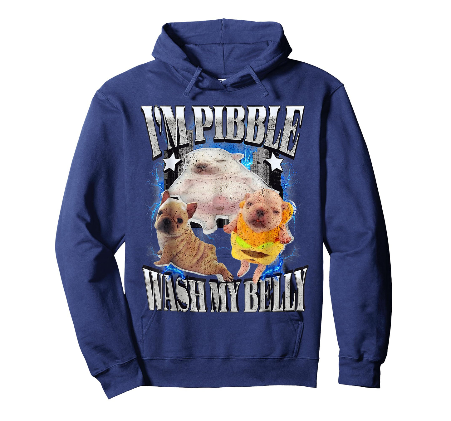 Cute Bulldog Meme Funny I'm Pibble Wash My Belly T-Shirt