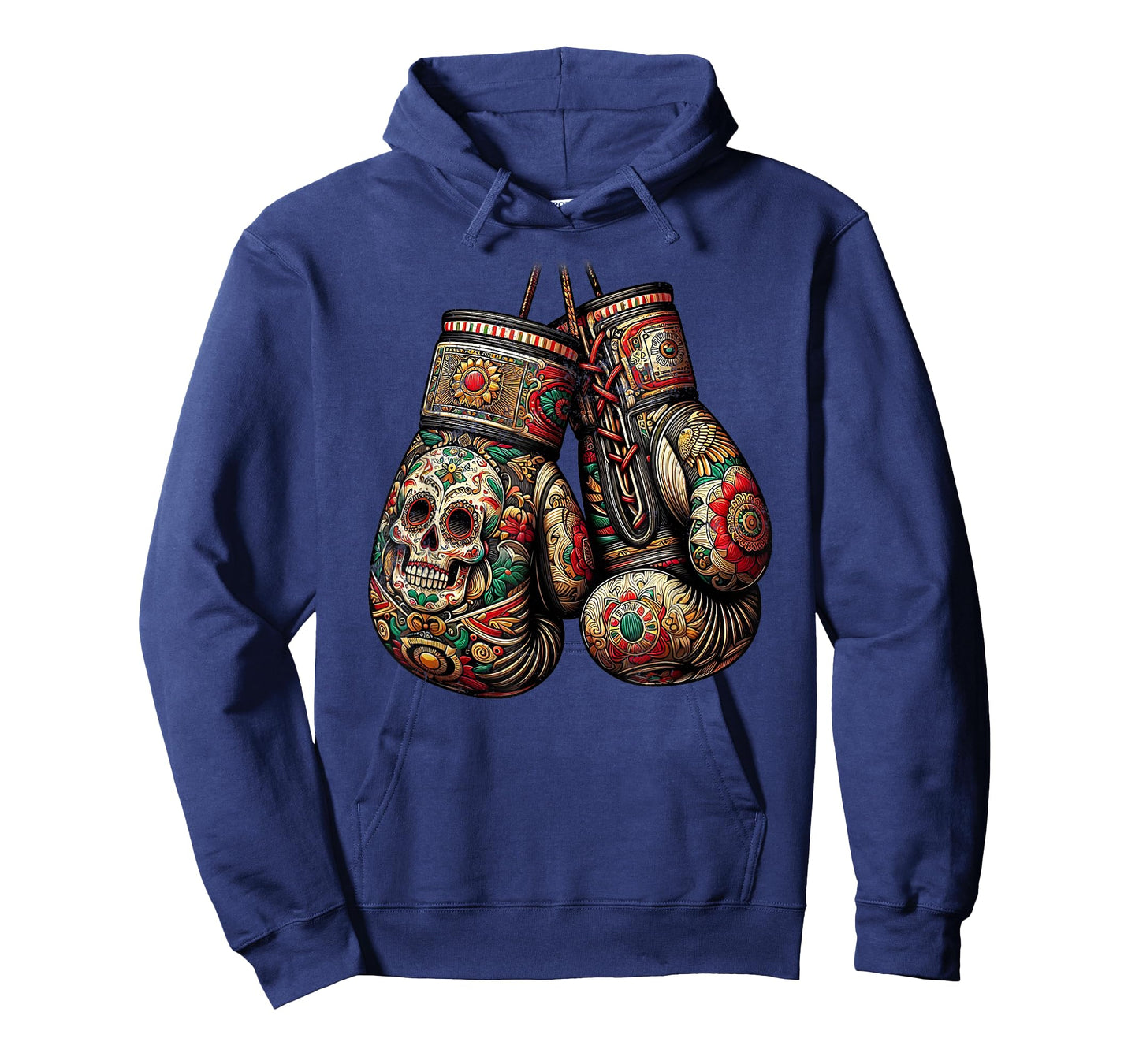 Mexican Vintage Style Boxing Gloves Aztec Mayan Fighter T-Shirt