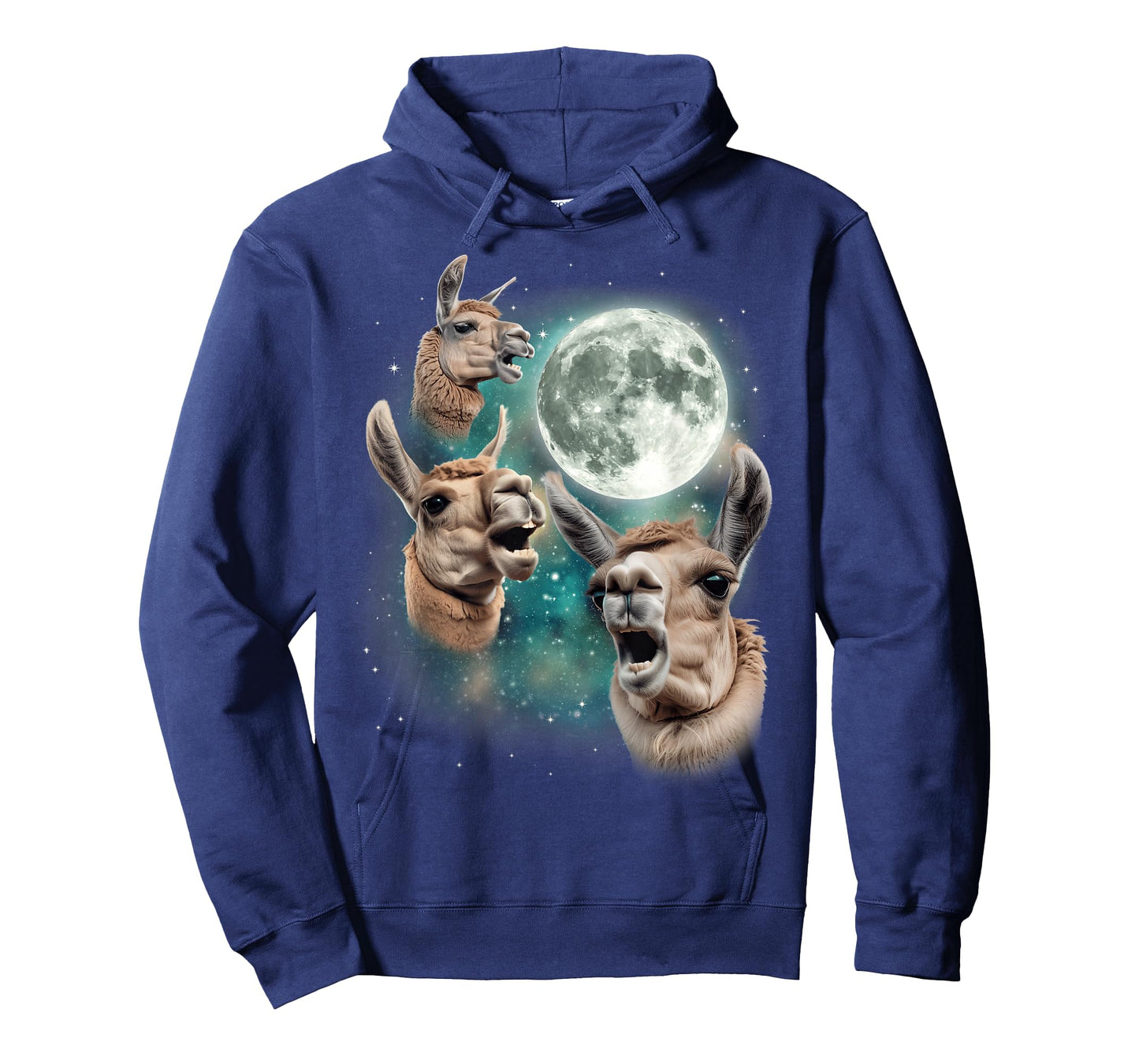 Three Llama Moon | Funny 3 Llama Howling Weird Cursed Meme T-Shirt