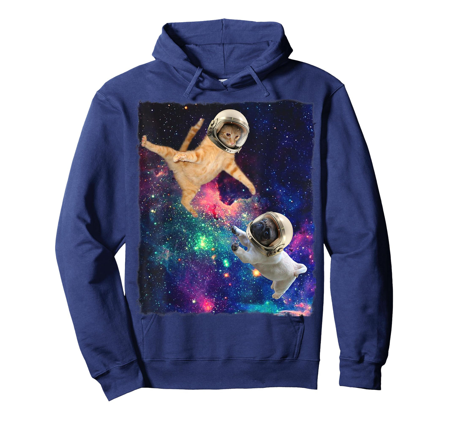 Cute Space Cat vs Space Dog Galaxy Epic Fight In Outer Space T-Shirt
