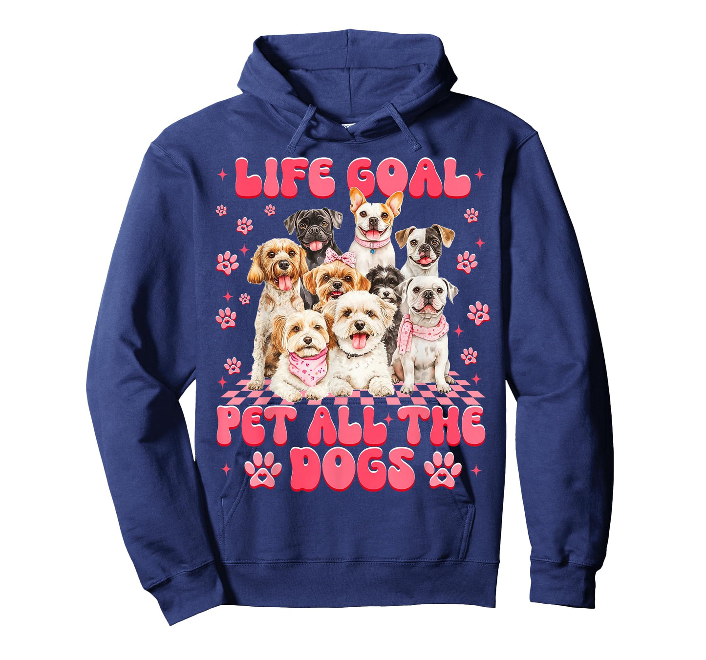 Funny Life Goal Pet All The Dogs Animal Lovers Girls Women T-Shirt