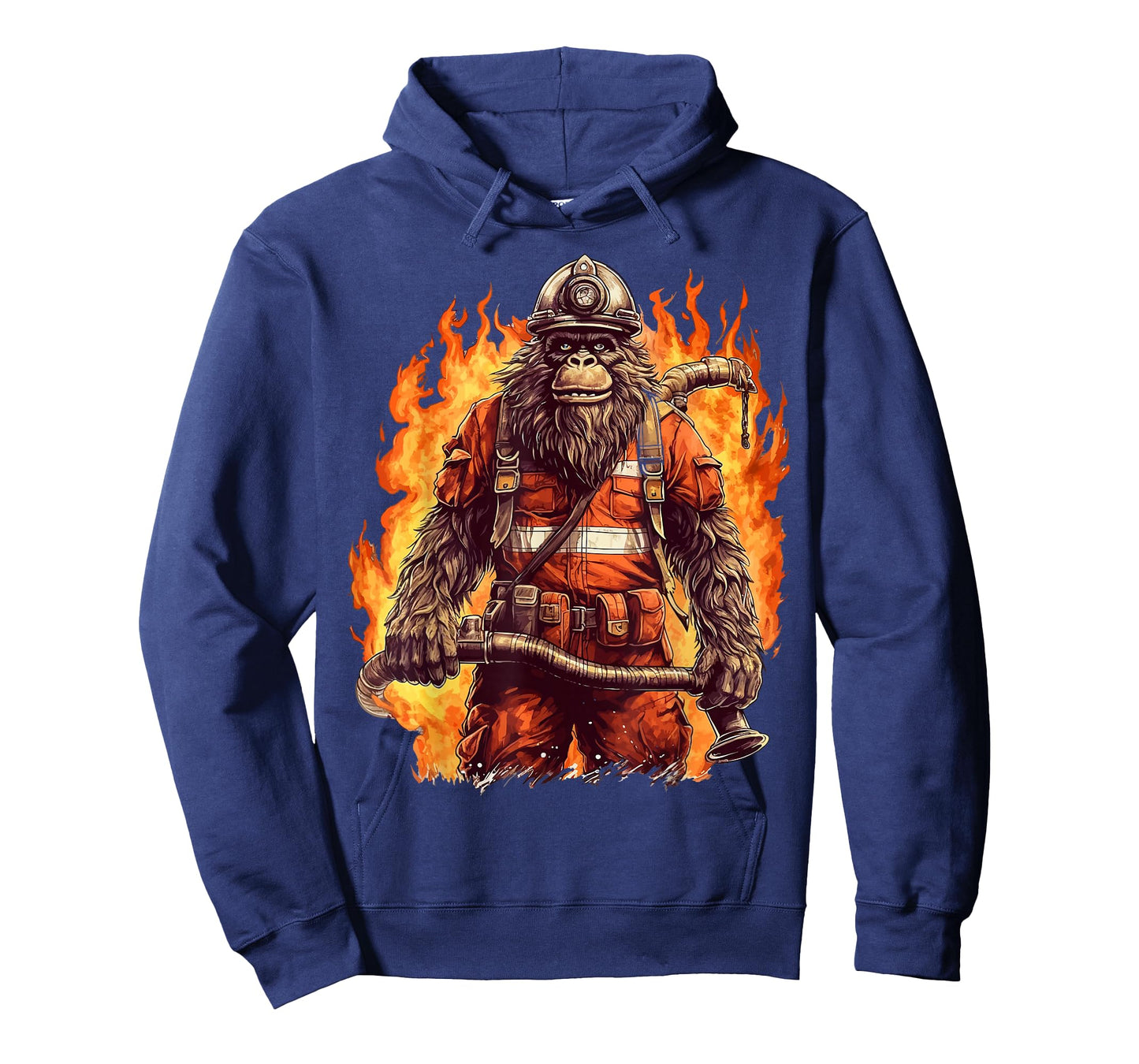 Fire Brigade Bigfoot Fireman Firefighter Bigfoot Sasquatch T-Shirt