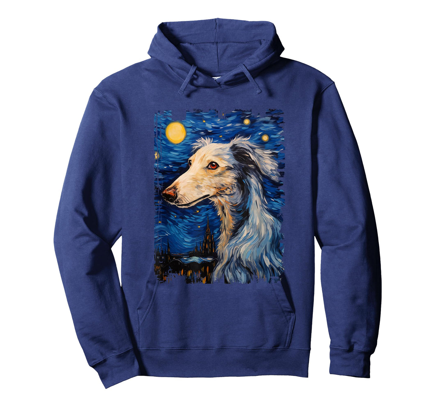 Silken Windhound Dog Starry Night Painting Dog Mom Dad T-Shirt