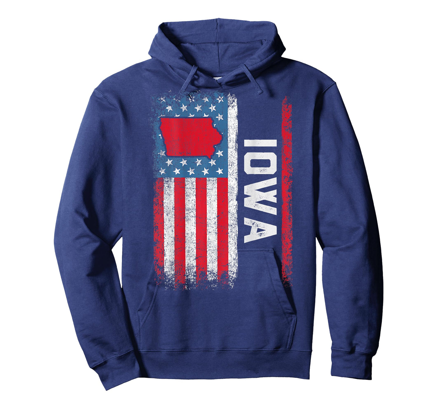 Vintage Iowa State USA Flag Shirt Iowa (On Back) T-Shirt