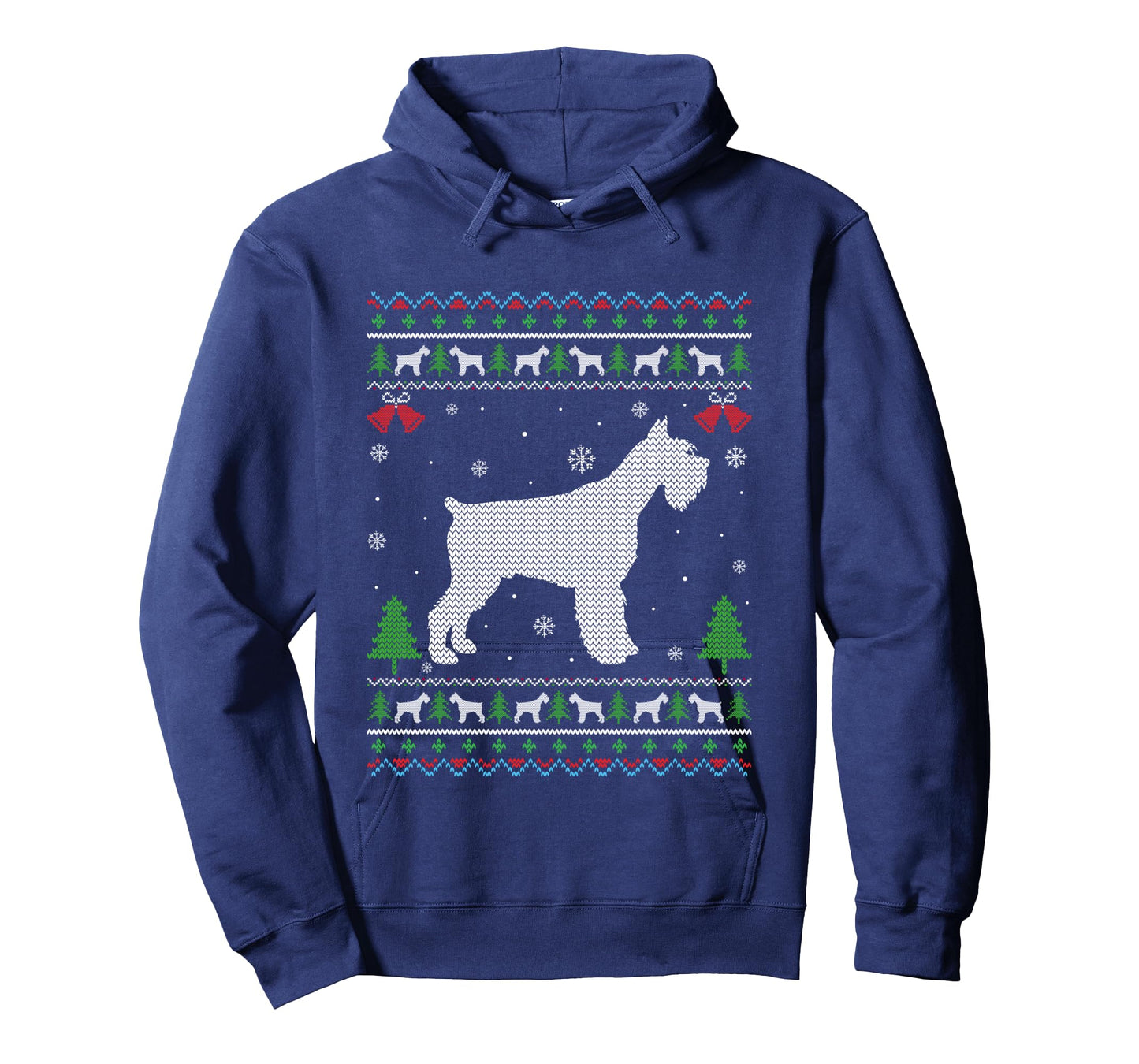 Ugly Xmas Design Schnauzer Dog Ugly Christmas Sweater Funny Long Sleeve T-Shirt