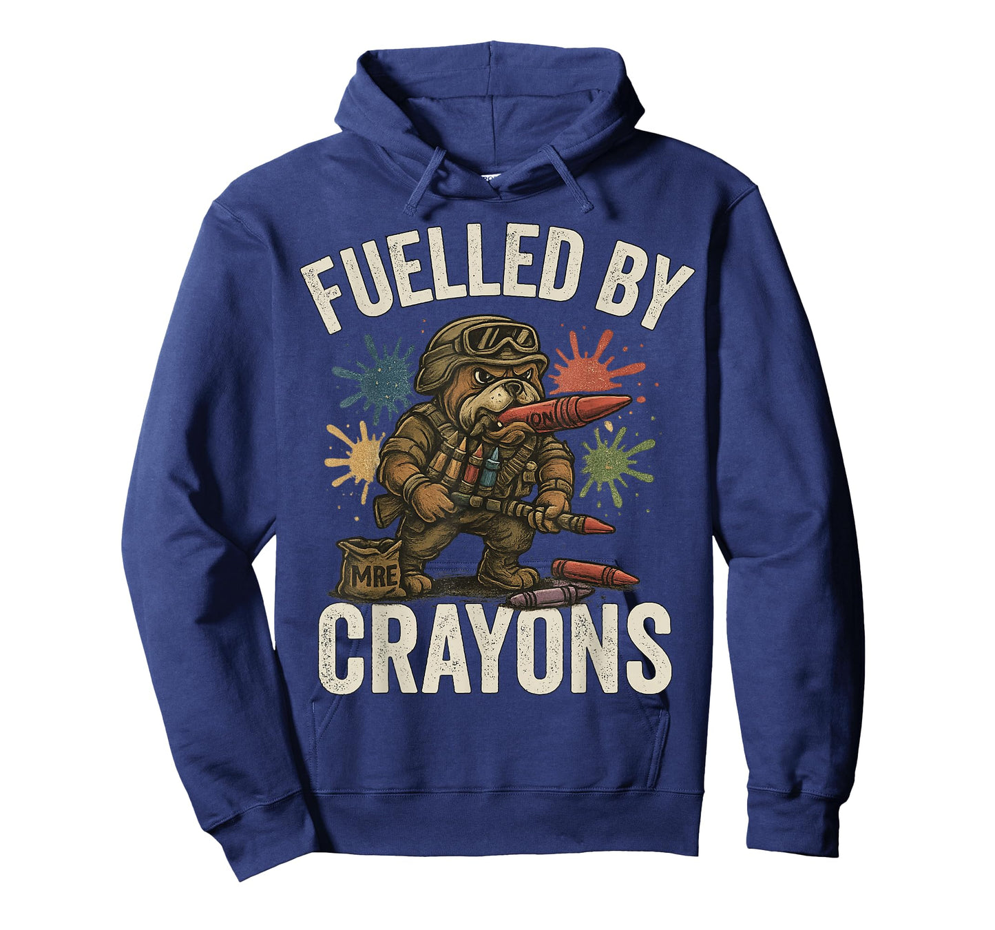 Crayon Eater Military Veteran Corps Bulldog Soldier Funny T-Shirt