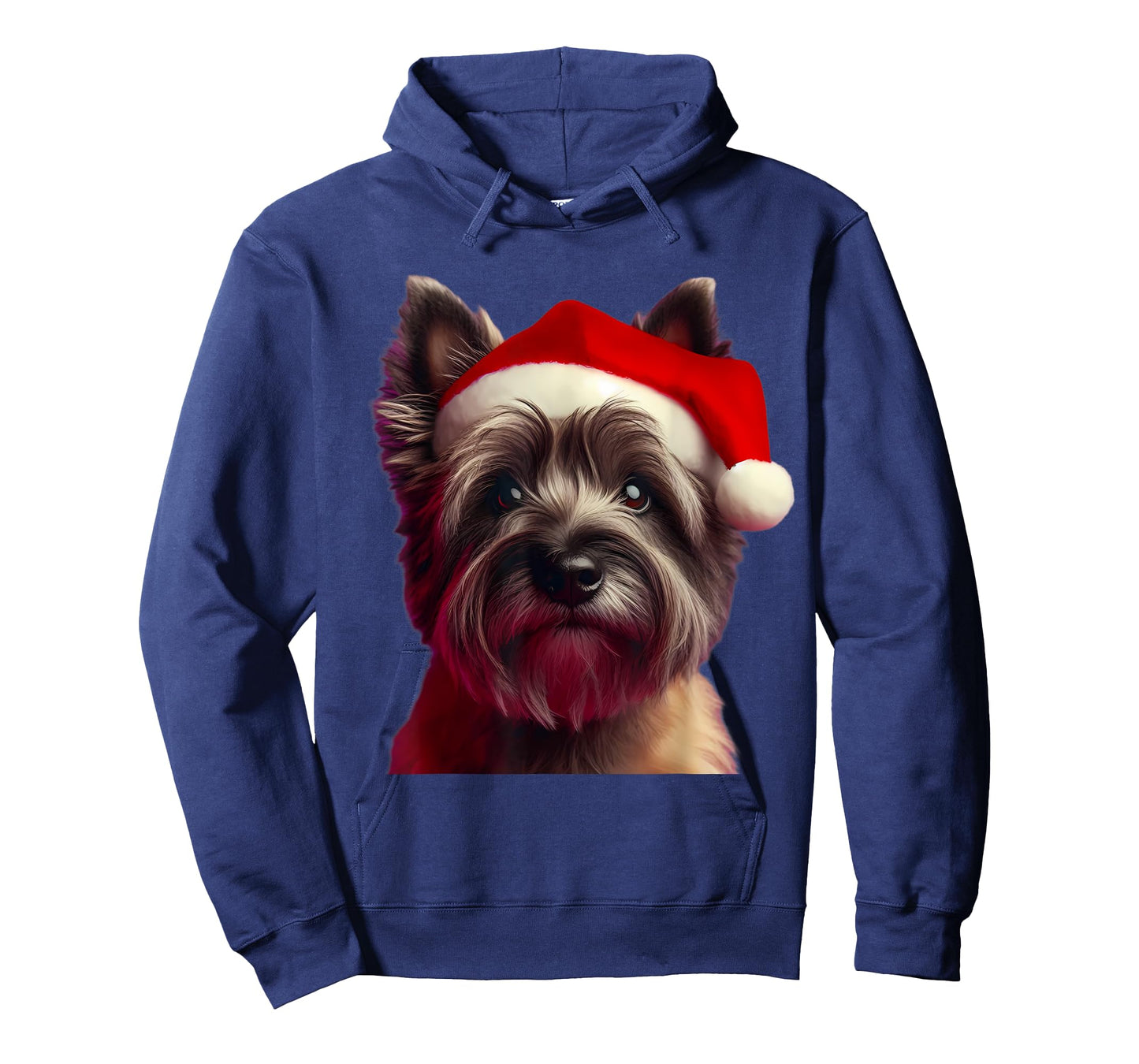 Cairn Terrier With Santa Hat Christmas Dog Owner Lover Mom T-Shirt for Men Women Kids