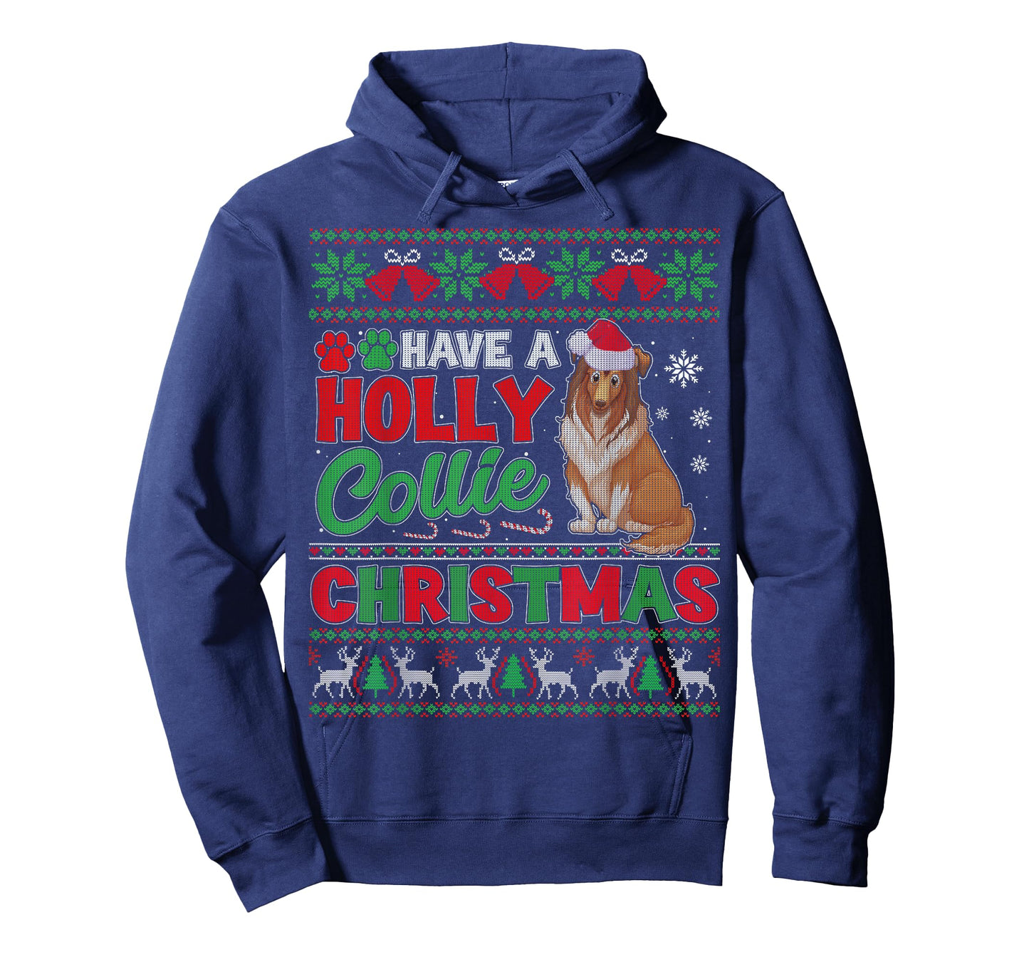 Have A Holly Collie Christmas Collie Dog Ugly Xmas Sweater T-Shirt