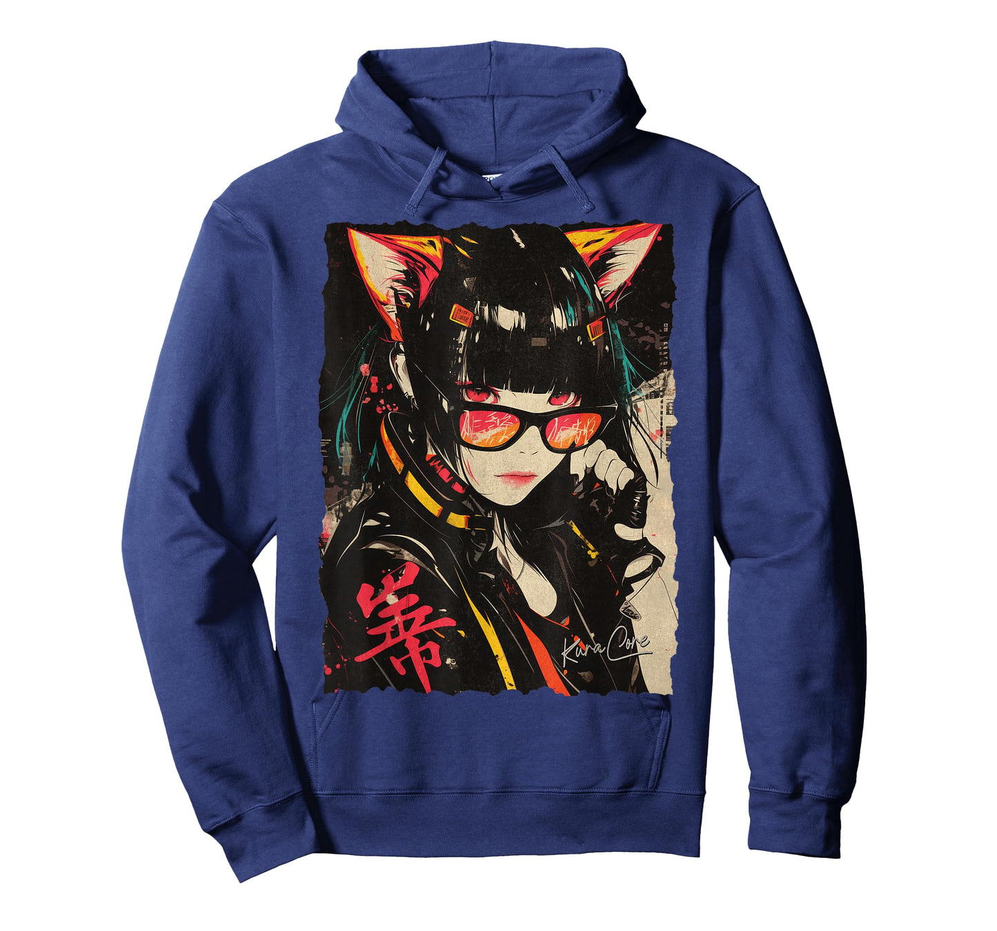 Japanese Streetwear Cyberpunk Y2K Techwear Neko Manga Anime T-Shirt