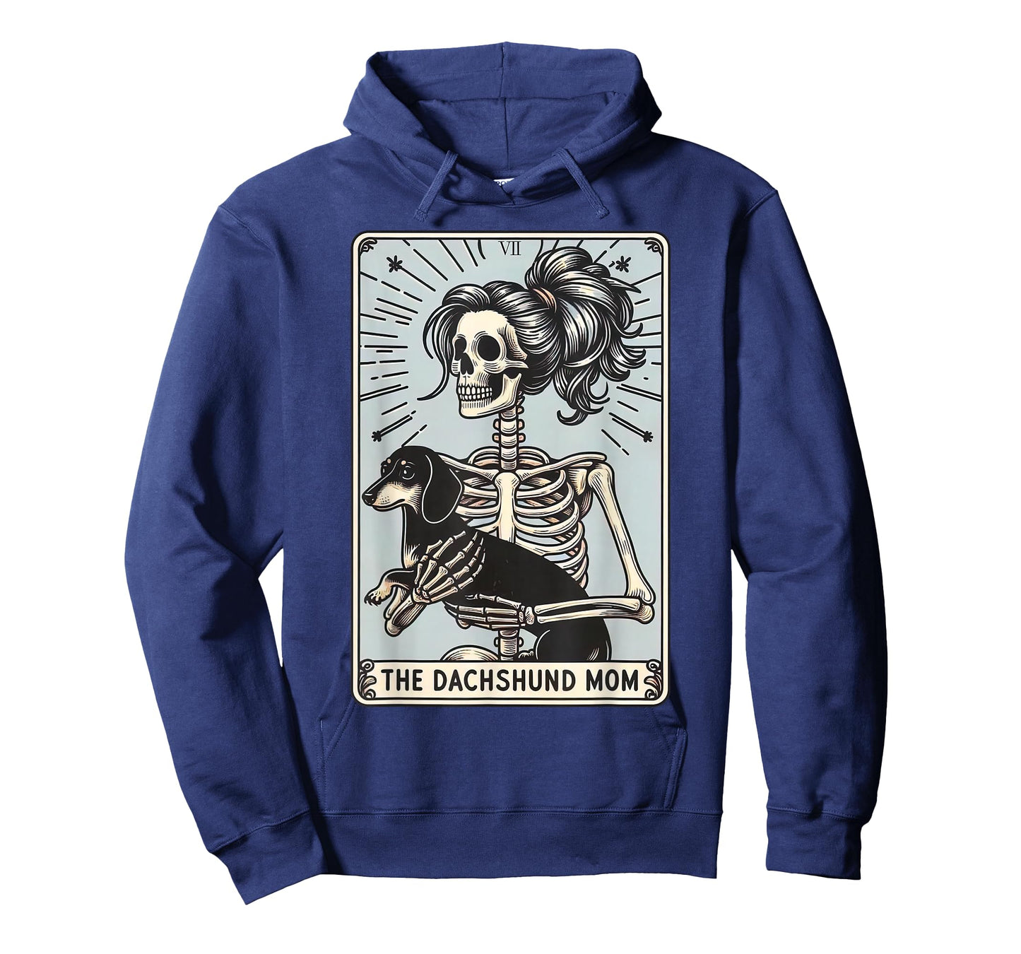Dachshund Mom Tarot Card Halloween Skeleton Dog Witchy Vibes T-Shirt
