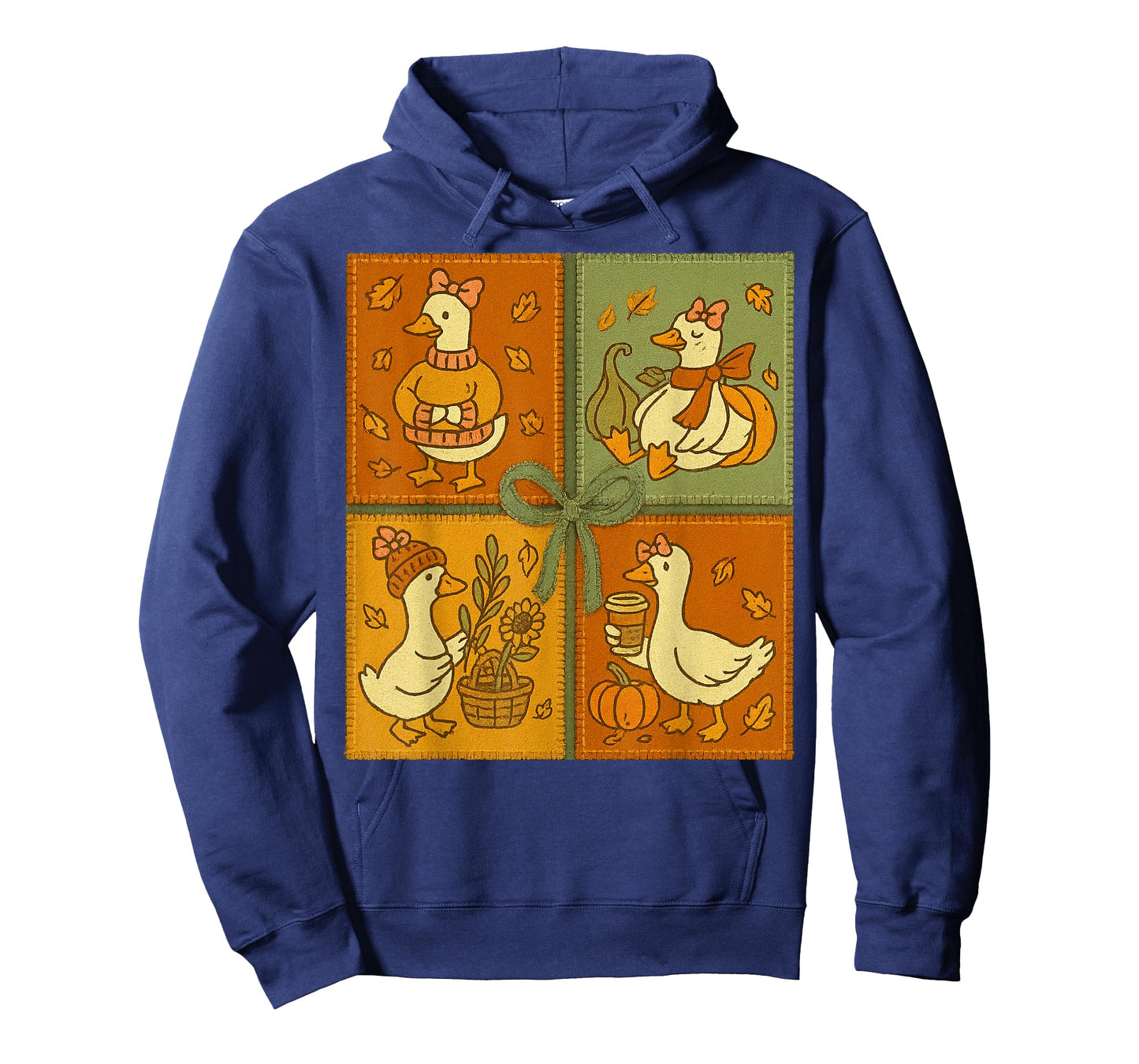 Preppy Goose Fall Vibes Thankful Grateful Funny Thanksgiving T-Shirt