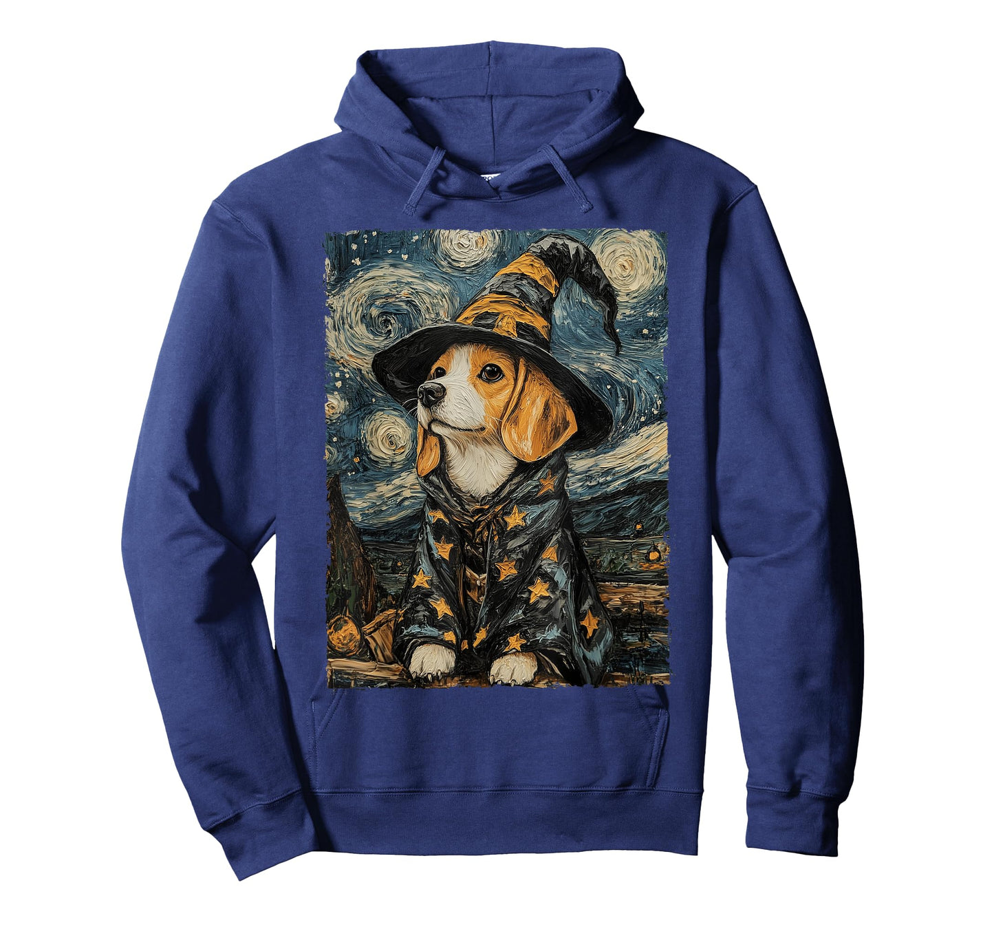 Beagle Witch Costume Painting Starry Night Dog T-Shirt