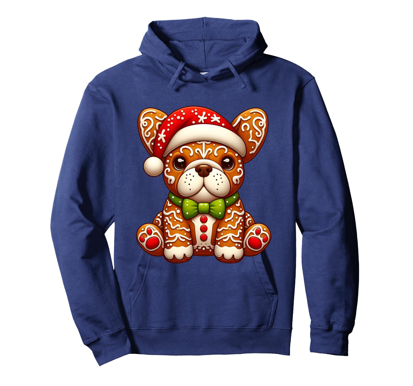 Gingerbread Man French Bulldog Christmas Womens Mens Kids Long Sleeve T-Shirt