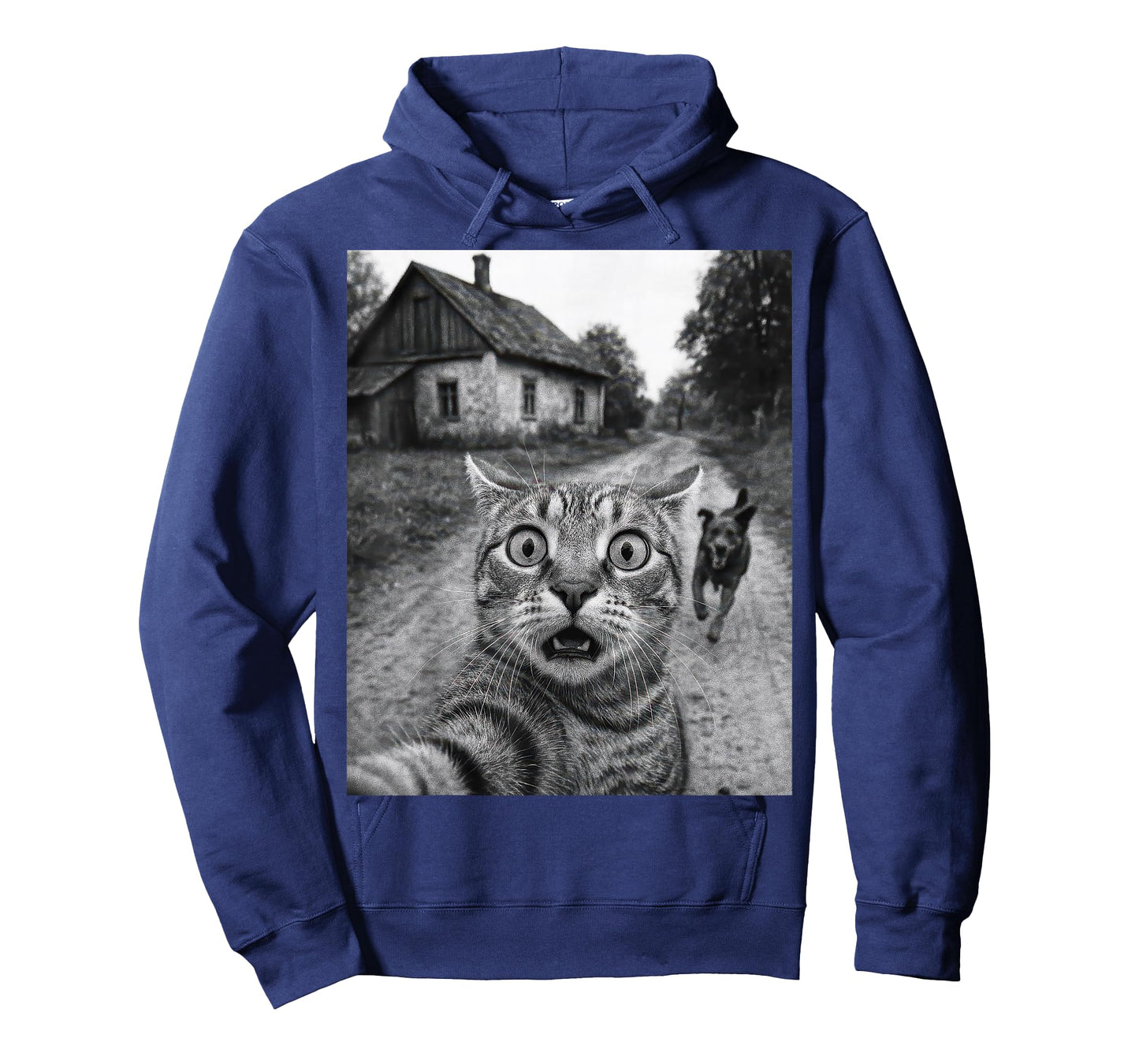 Cat Selfie With Dog - Funny Cat Vintage Retro T-Shirt