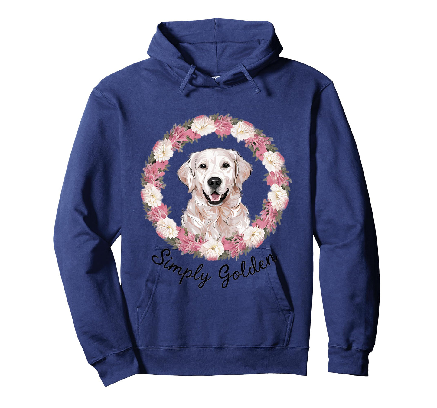 White English Cream Golden Retriever Cute 'Simply Golden' Long Sleeve T-Shirt