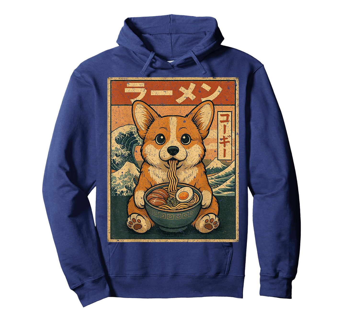 Funny Kawaii Ramen Corgi Japanese Noodles Corgi Eating Ramen T-Shirt