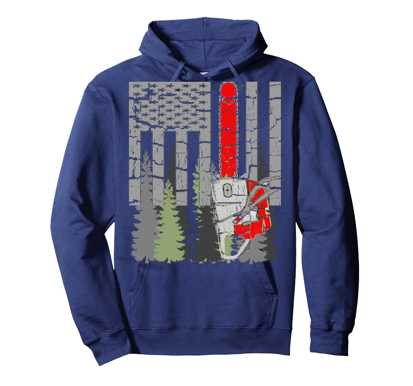 Thin Red Line Chainsaw and Woods Tshirt