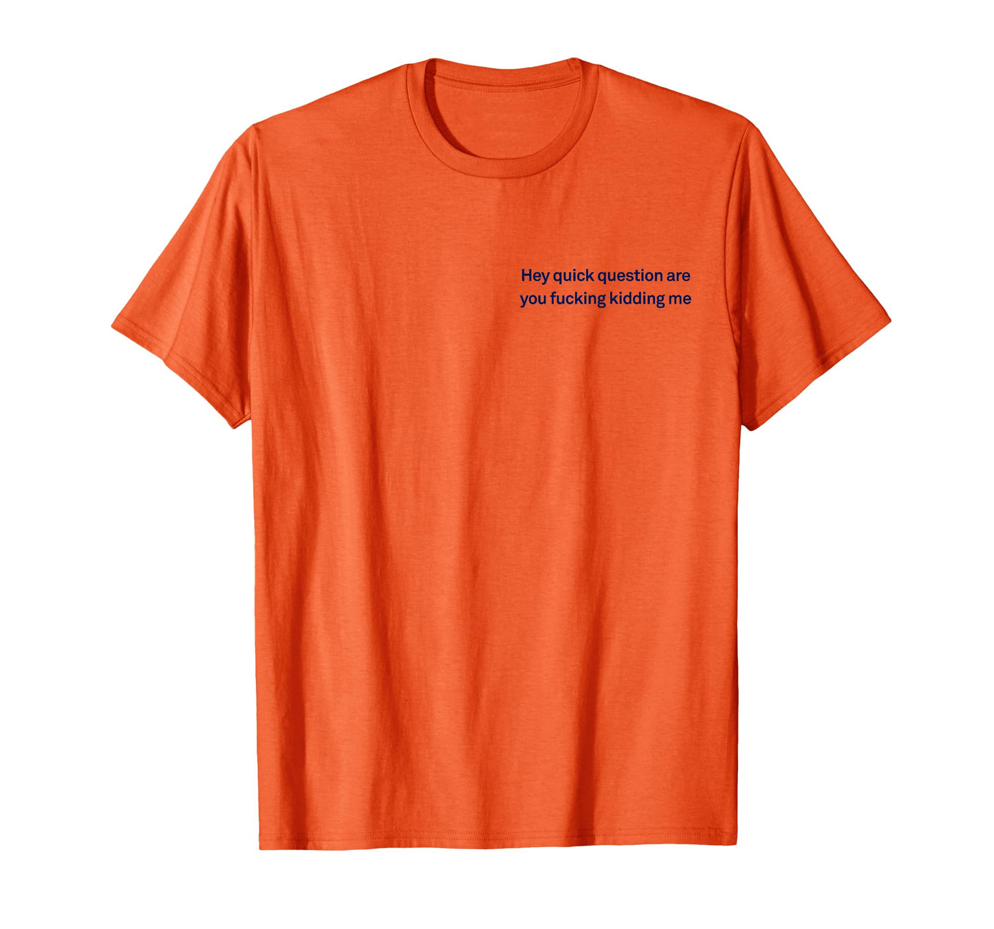 Hey Quick Question Are You Fcking Kidding Me Funny Sarcasm T-Shirt