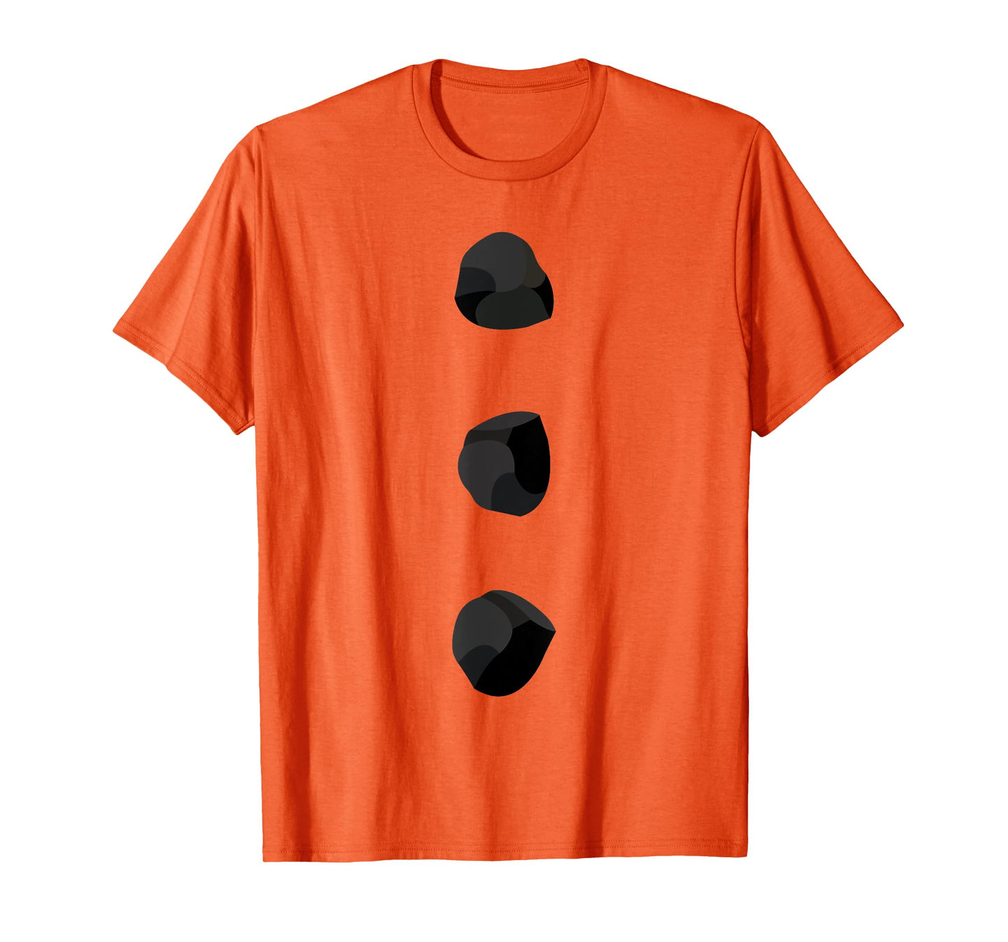 Snowman Costume Shirt Three Black Buttons on White T-Shirt