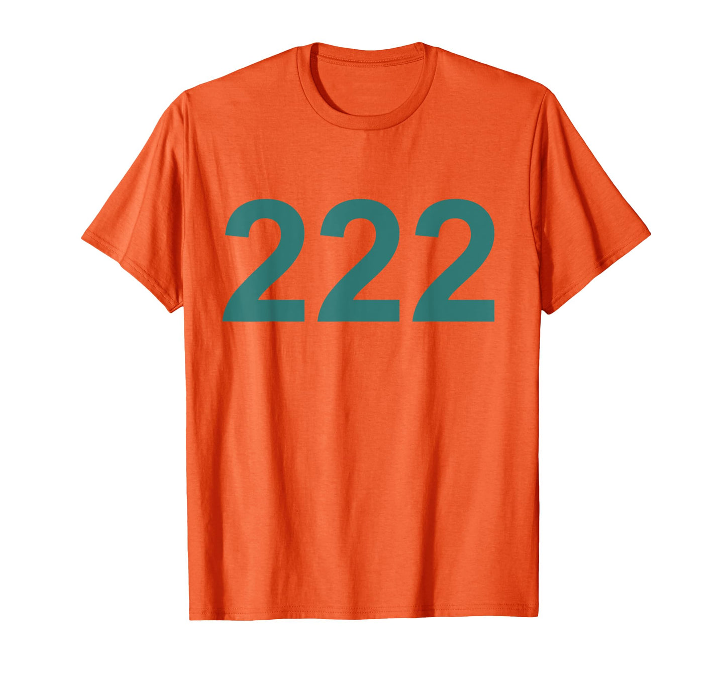 Creative 222 Designs Costume Ideas Co. Number 222 in Green Font on Light Background Fun Halloween T-Shirt
