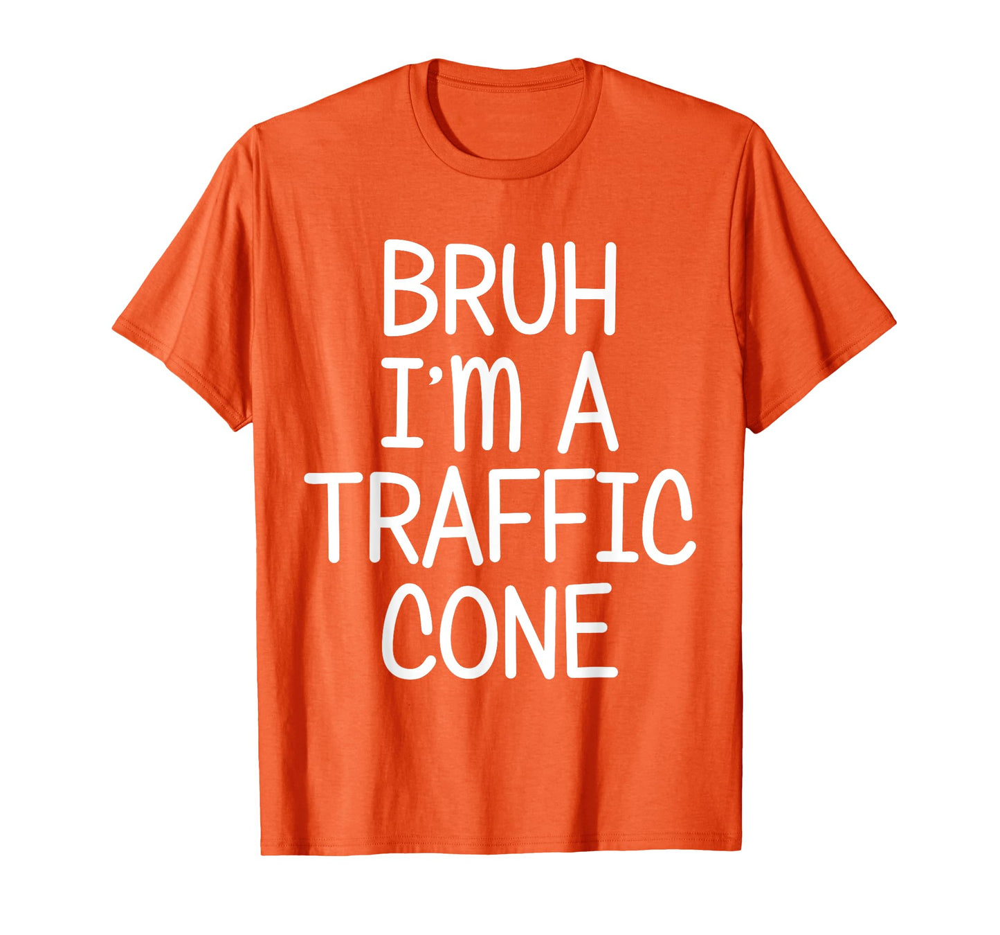 Pretend I'm A Traffic Cone Funny Lazy Halloween Costume T-Shirt