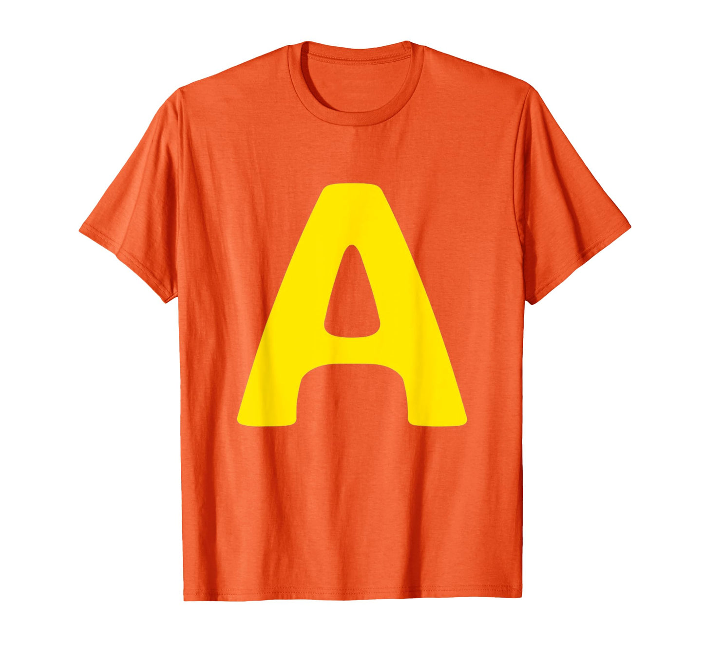 Yellow Lettre A Group Matching Halloween Costumes T-Shirt