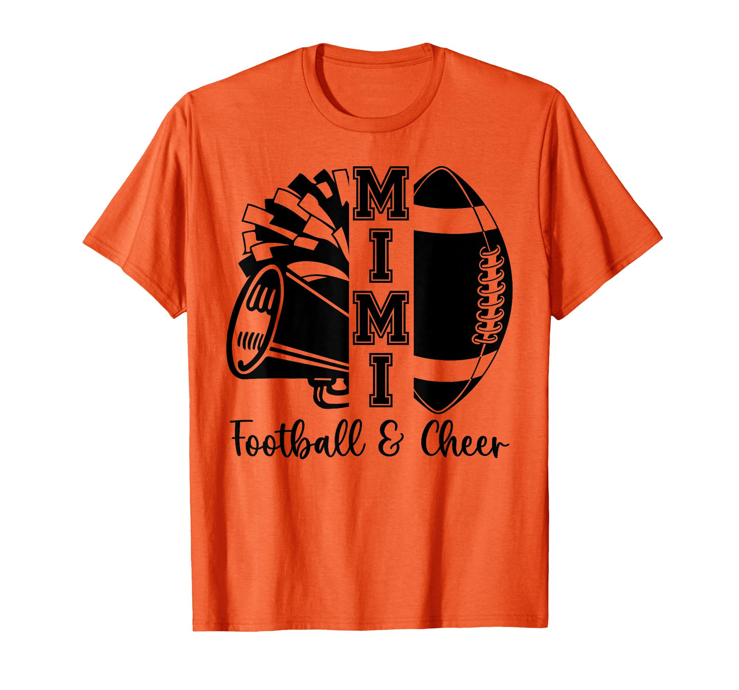 Football Cheer Mimi Grandma High School Cheerleader Pom Pom T-Shirt
